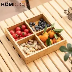 Divided Wooden Serving Tray