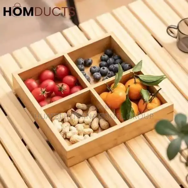 Divided Wooden Serving Tray