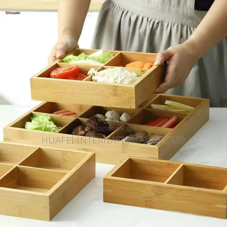 Divided Wooden Serving Tray