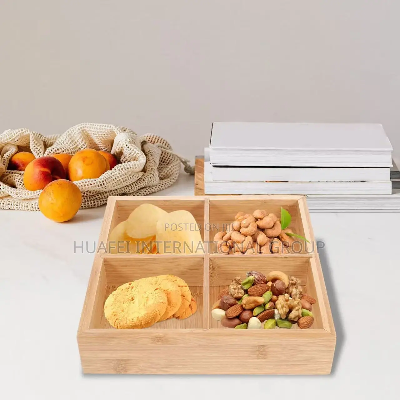 Divided Wooden Serving Tray