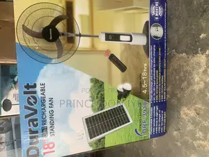 Dural Volt Rechargeable Fan With Solar Panels