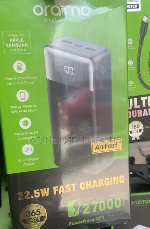 22.5w Anifast Charging Oraimo 27000 Mah Powerbank