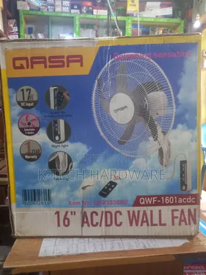 17w Qasa 16 Inches Energy Friendly Ac/Dc Wall Fan+Remote Control