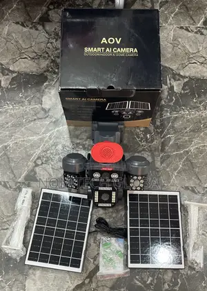 Four Lens Solar Cameras With 2solar Panel
