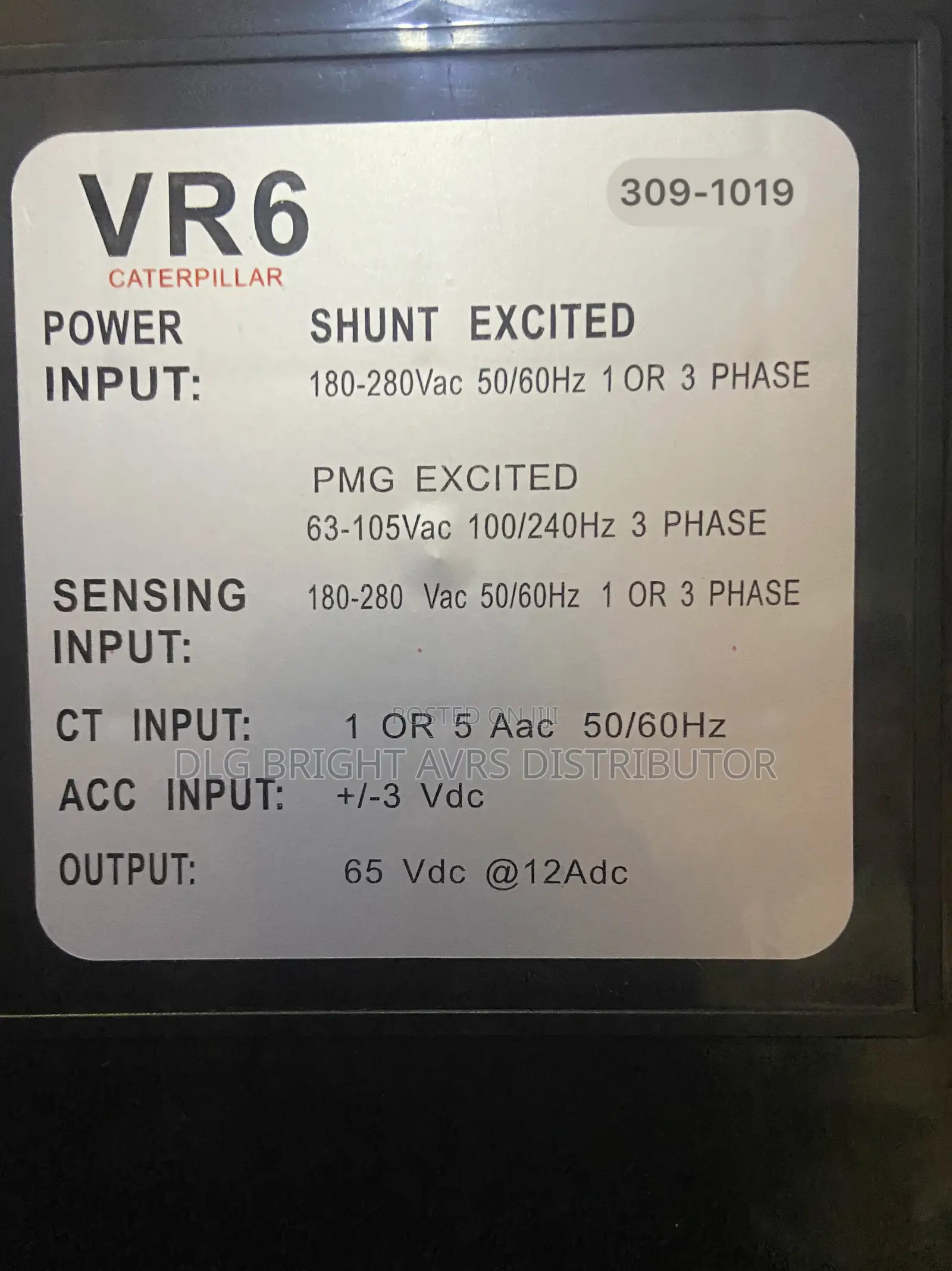 Vr6 Generator Avr (Cat)