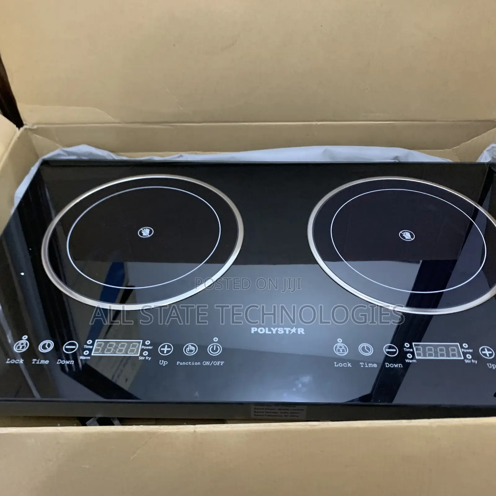 Polystar 2 Burner Touch Control Electric Hob