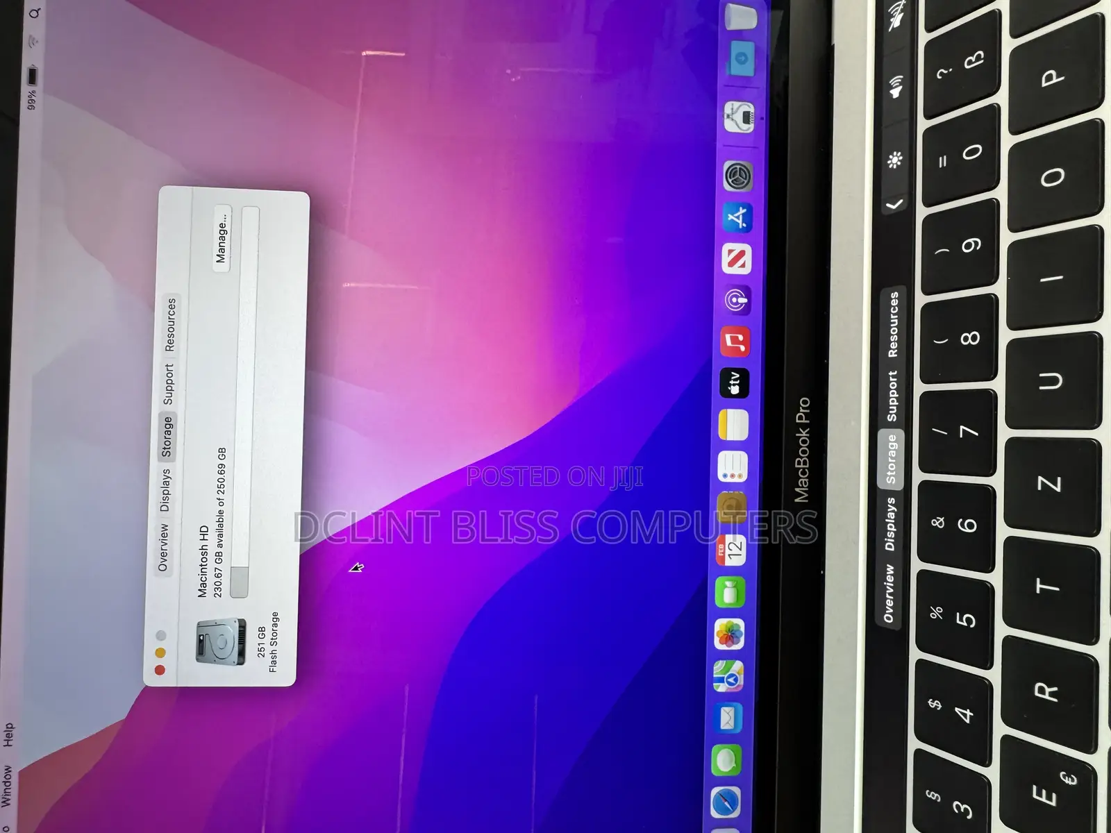 Laptop Apple MacBook Pro 2016 8GB Intel Core I5 SSD 256GB
