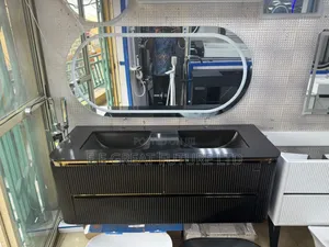 Cabinets With Wash Basin and Mirror