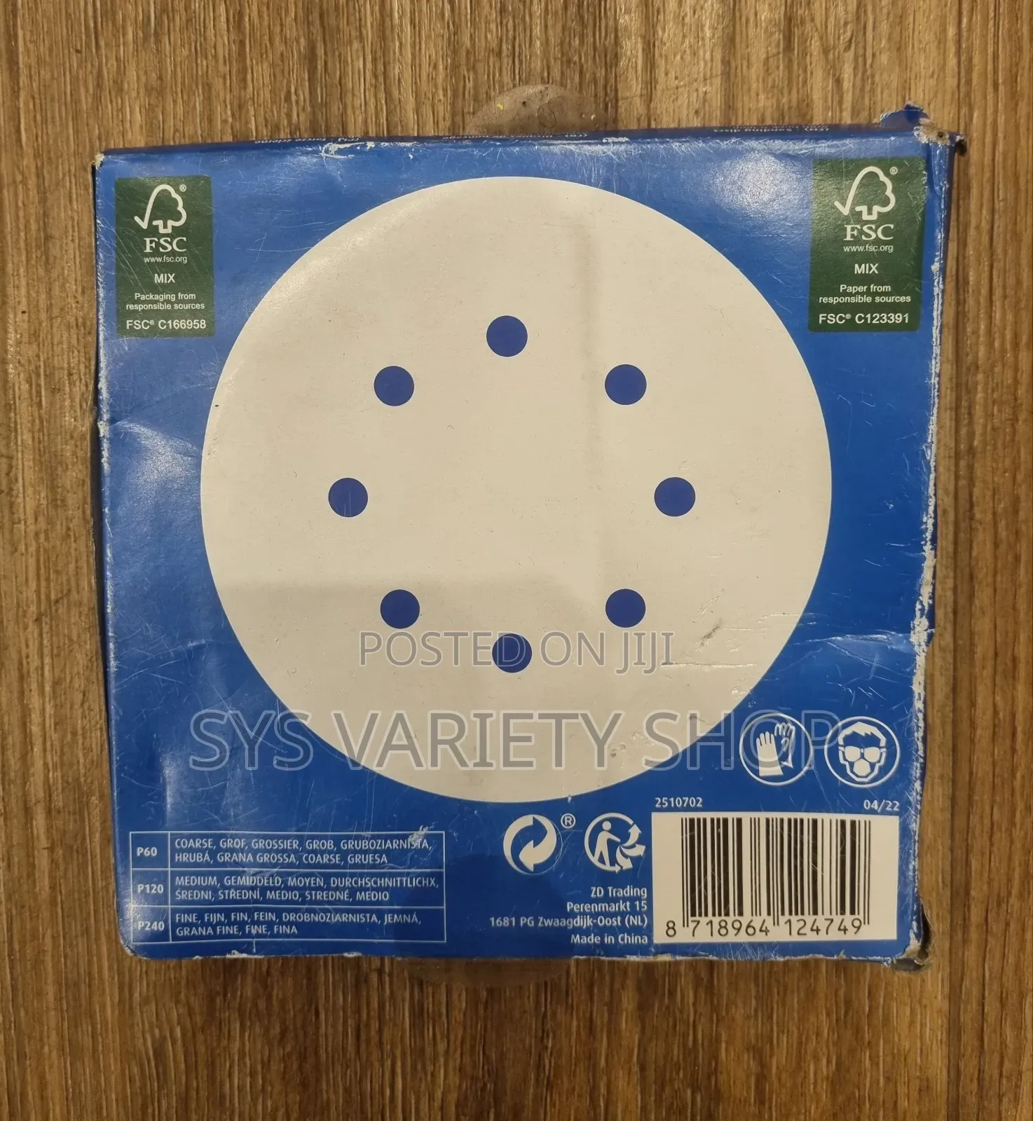 Spectrum Sandling Disc With Hook Loop