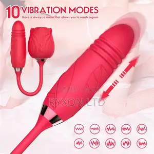 Thrusting Rose Sucker Vibrator