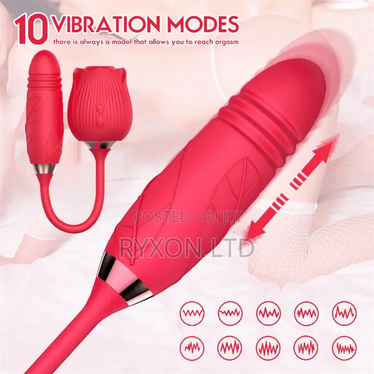 Thrusting Rose Sucker Vibrator