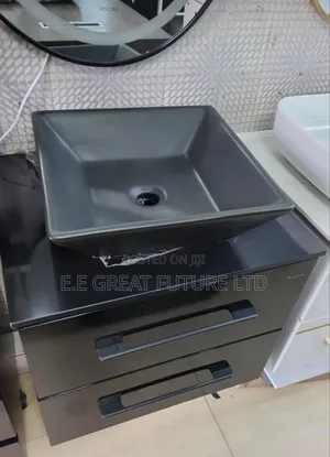 Cabinet With Wash Basin Black