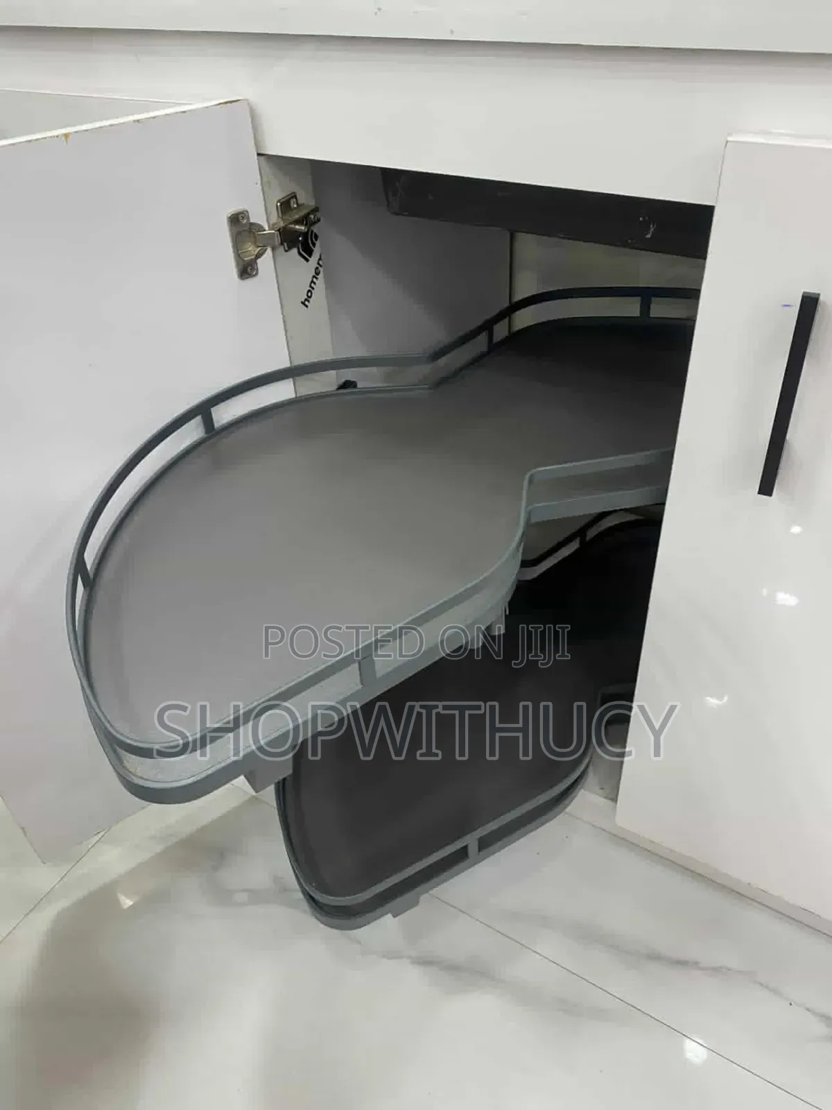 Kitchen Corner Rotating Blind Corner Pull-Out Storage Rack