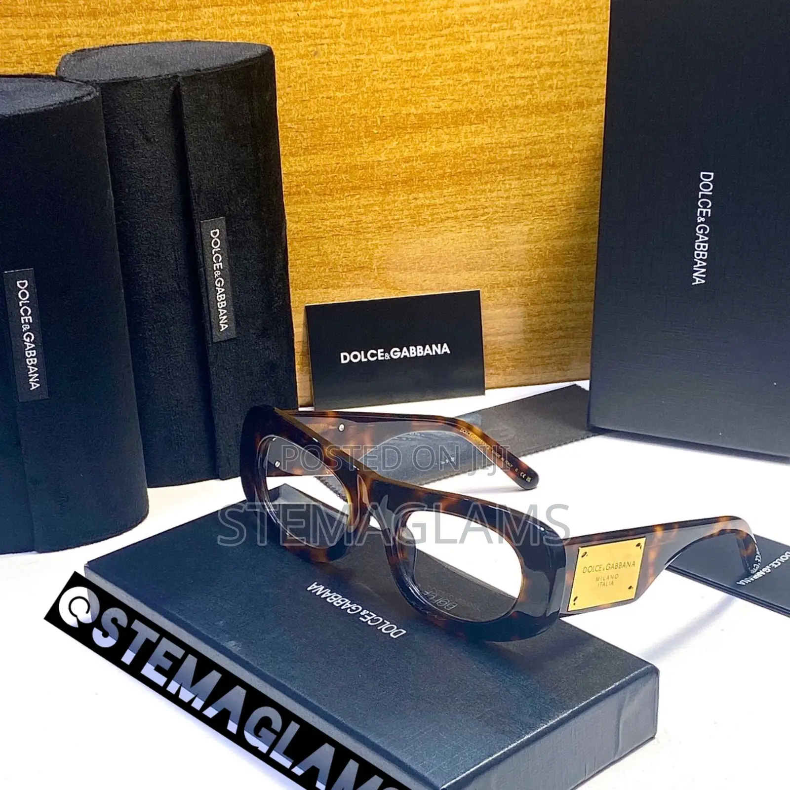 Dolce Gabbana Black Rectangular Men’S Glasses