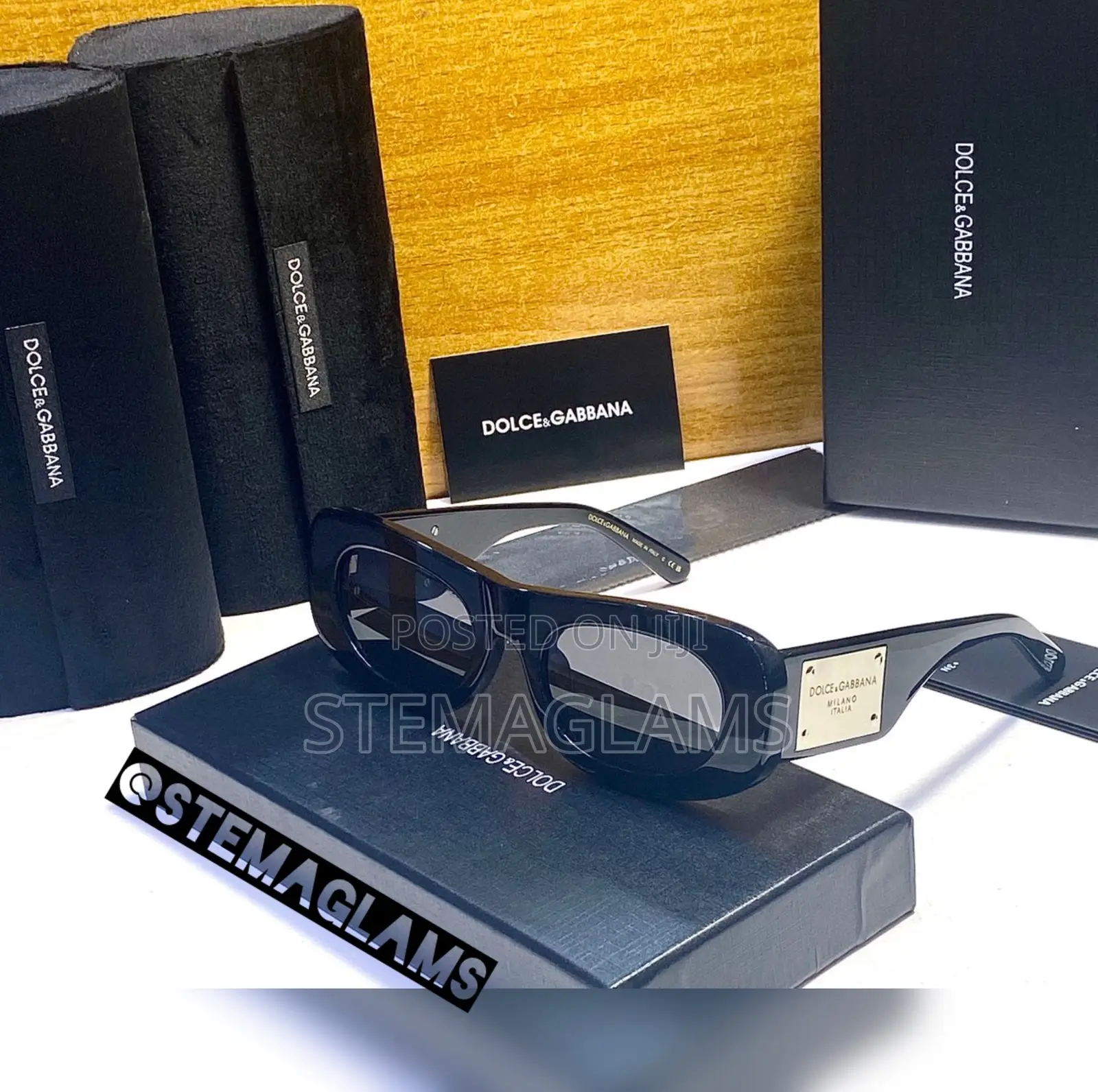 Dolce Gabbana Black Rectangular Men’S Glasses