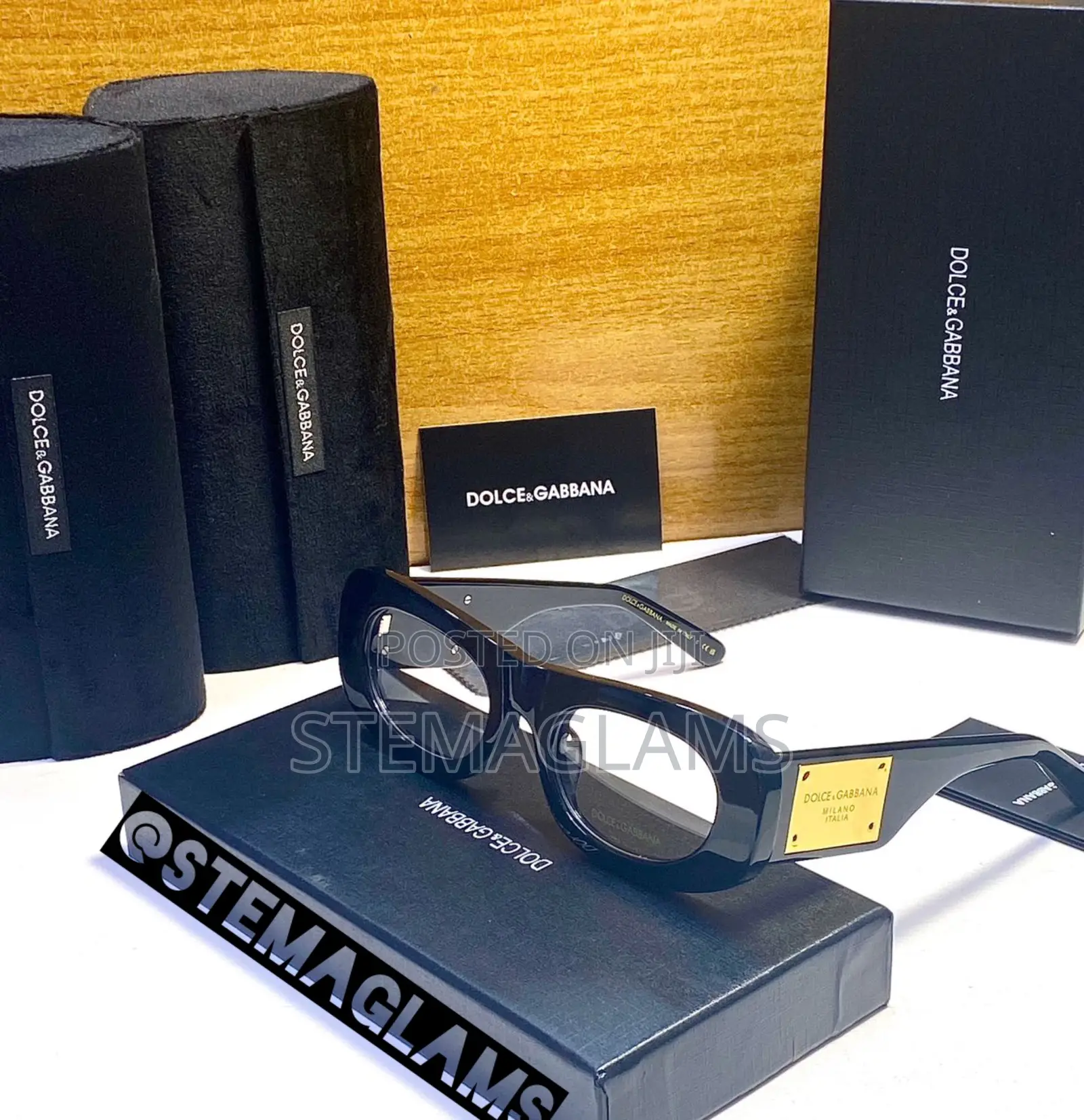 Dolce Gabbana Black Rectangular Men’S Glasses