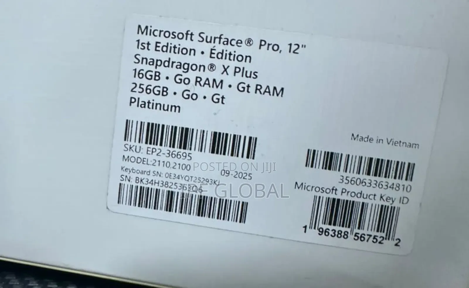 New Microsoft Surface Pro 16GB Qualcomm Snapdragon X Plus SSD 256GB