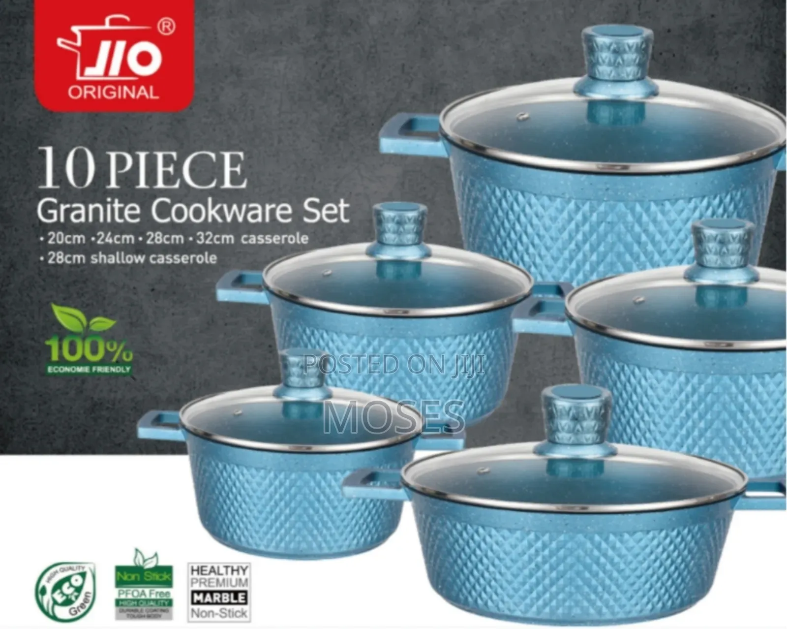 10 PCS Granite Cookware Set