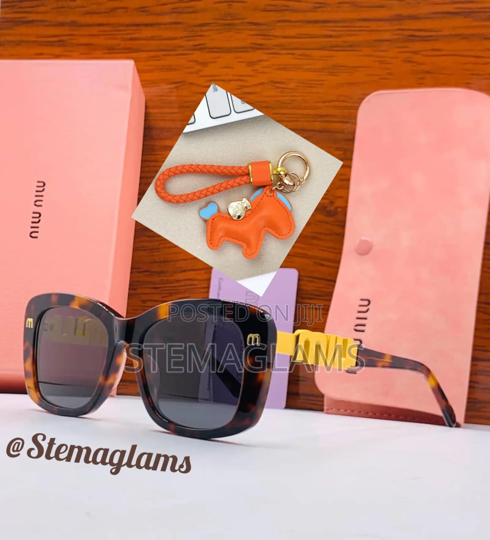 Miu Miu Cat Eye Metal Frame Glasses, Side Design