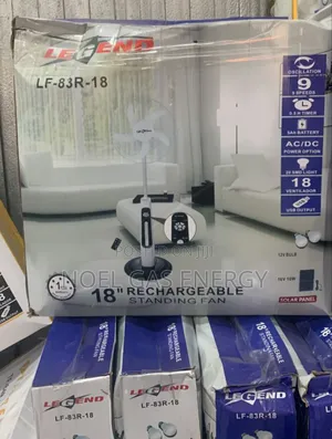 Legend Rechargeable/Solar Standing Fan