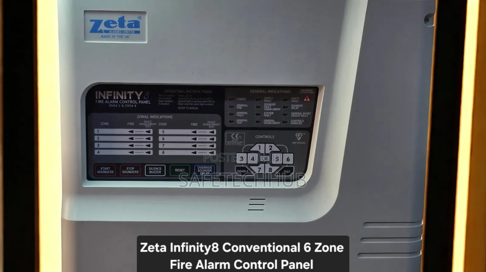 Zeta Infinity8 Conventional 6 Zone Fire Alarm Control Panel