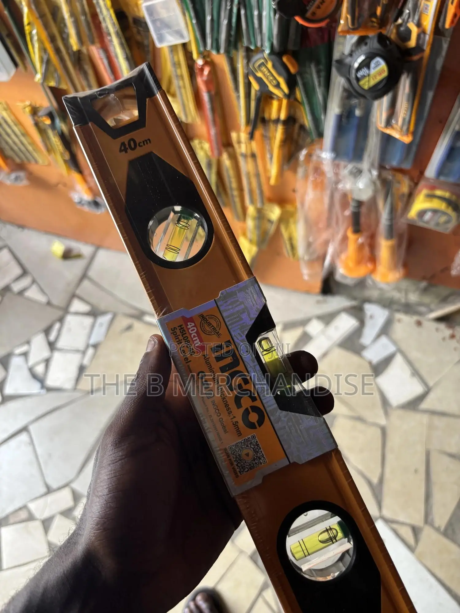 40cm Ingco Aluminum Spirit Level Plumb