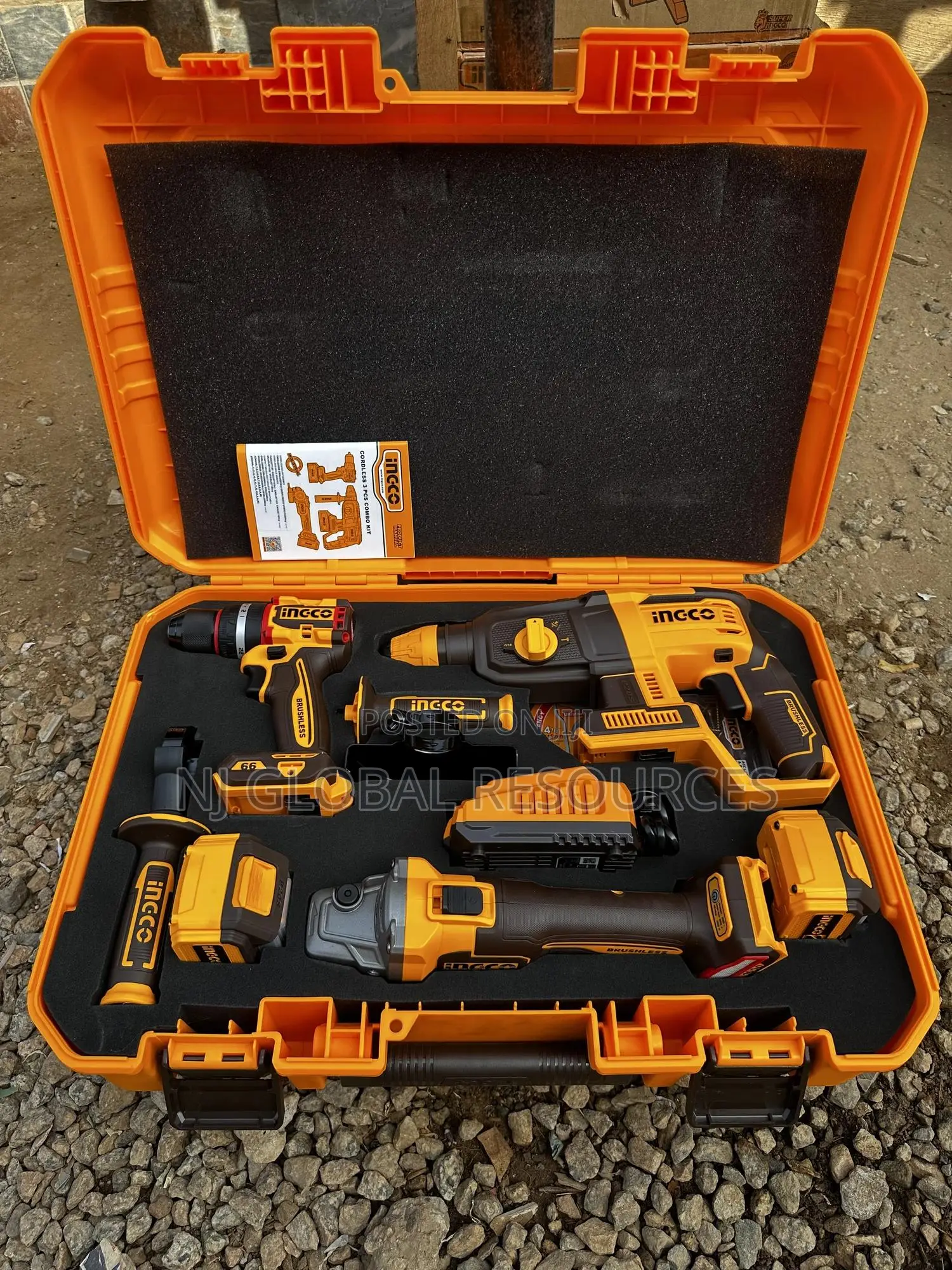3pcs Ingco Combo Kit 3in1 Cordless