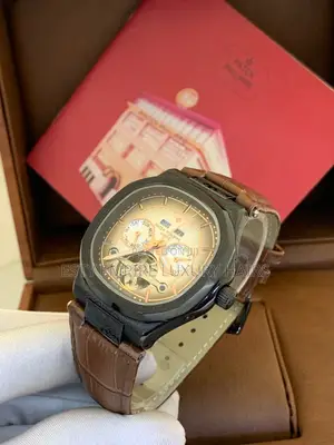 High Quality Luxury Patek Philippe Automatic Engine Leather Strap
