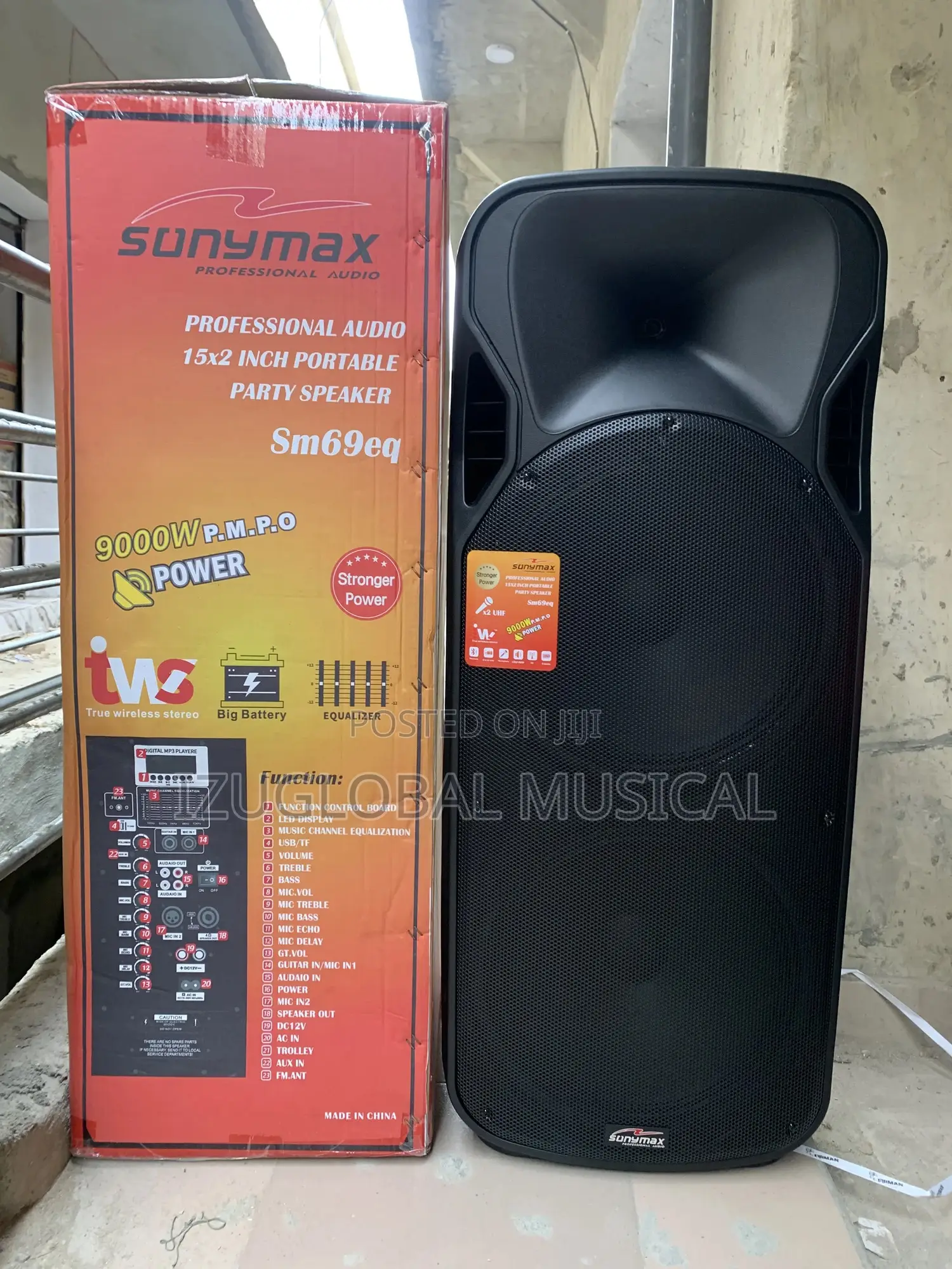 Sunymax Double Public Address System With 2 Wireless Mic