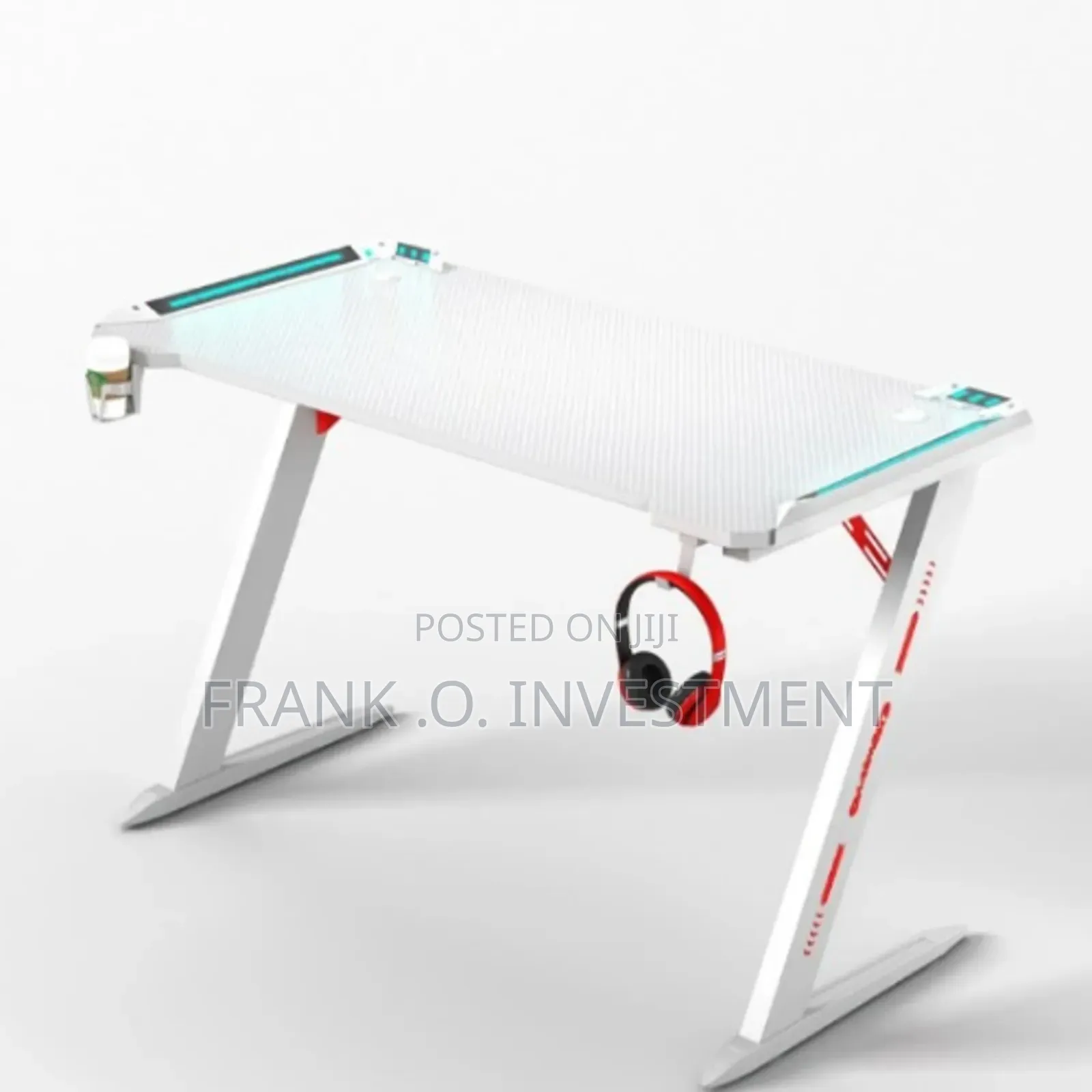 RGB Gaming Table With Z Base Designed Support Frame