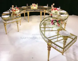 Gold Serpentine Table Vip Table