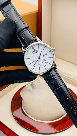 Aiers Quality Luxury Men Genuine Leather Wristwatch