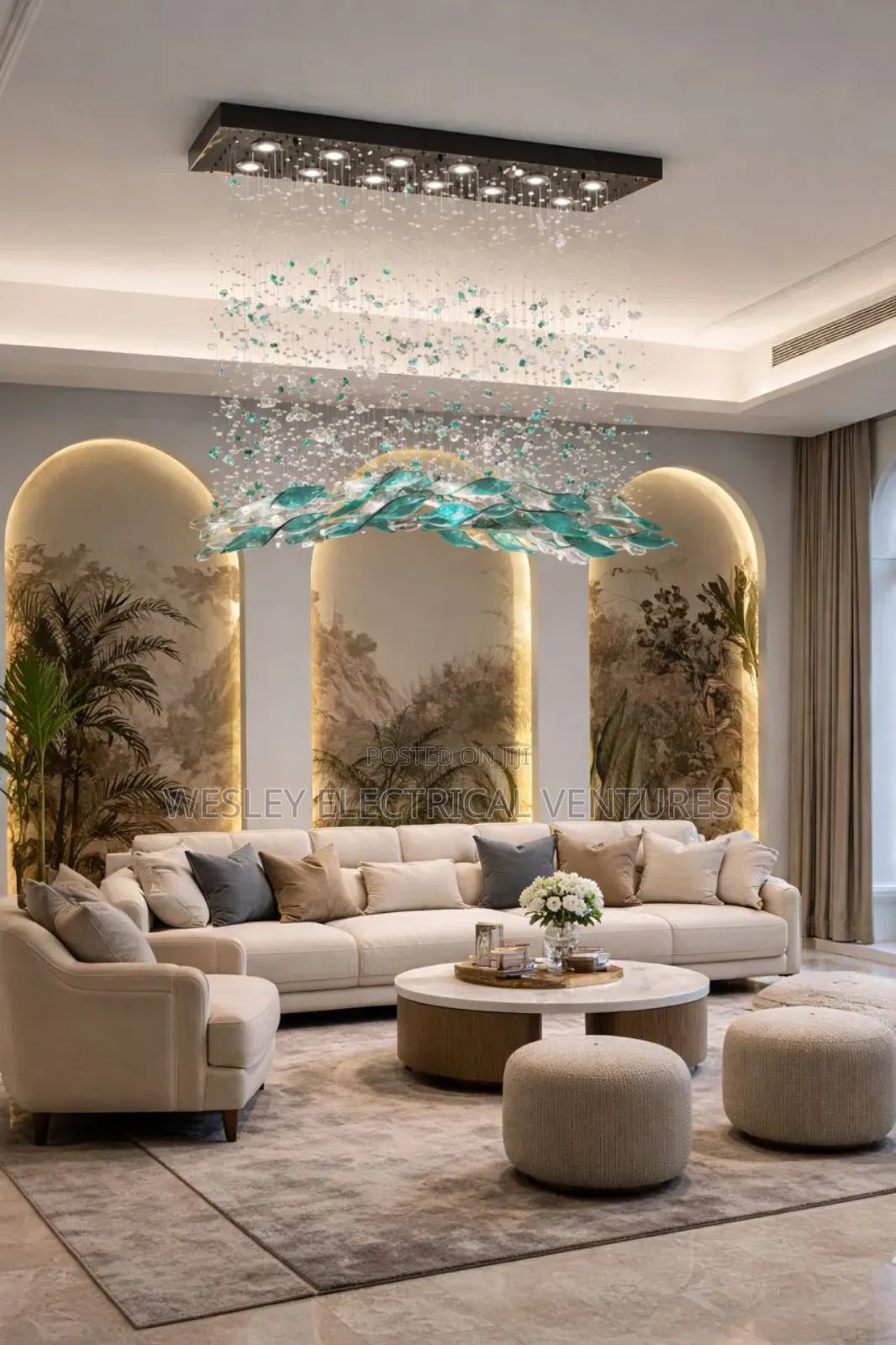 Crystal Stone Led Chandelier Light