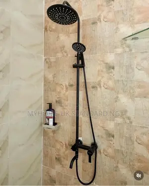 Black Standing Shower Set