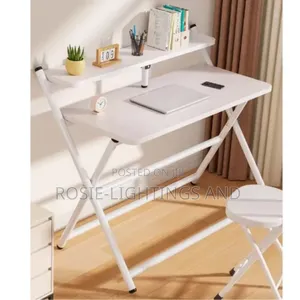 Student Foldable Reading Table Swivel Transparent Office Chair