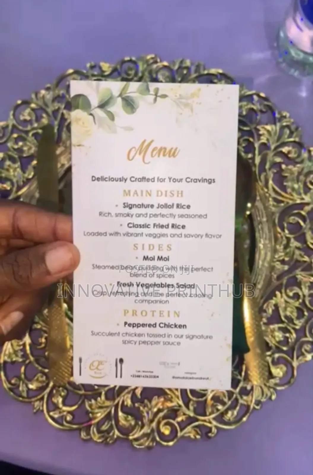 Menu Printing