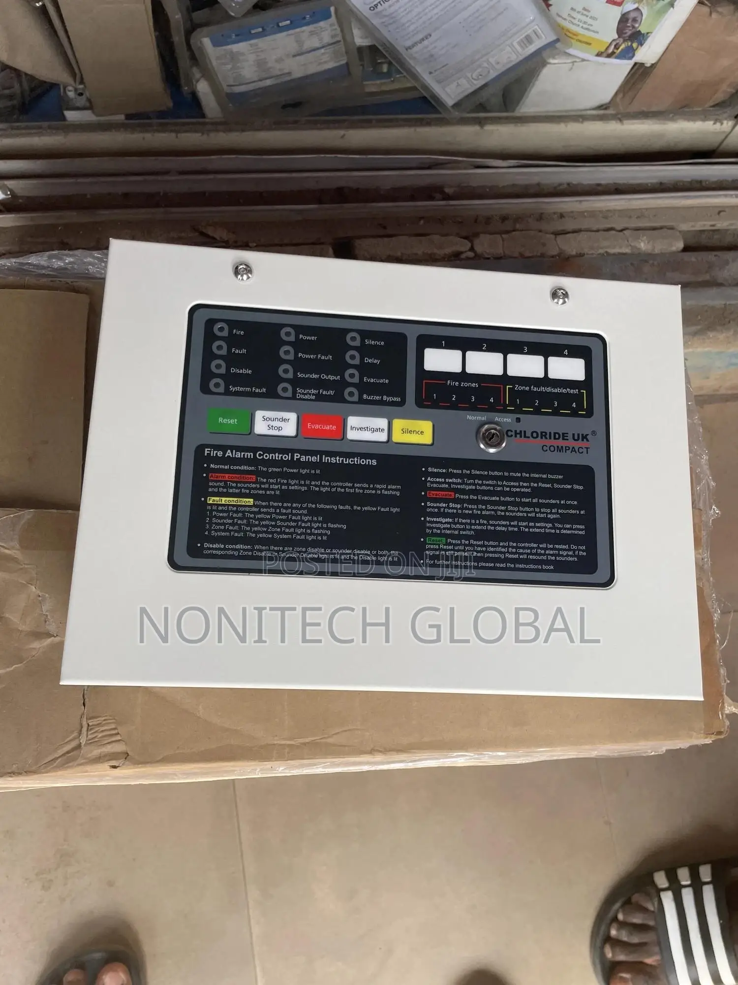 1zone Chloride Uk Fire Alarm Panel