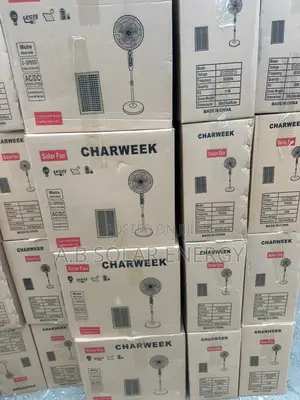16inchis Rechargeable Charweek Solar Fan With Light