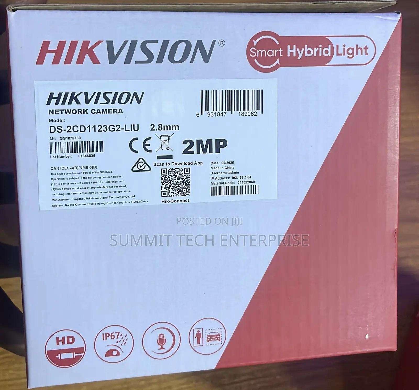 Hikvision 2mp Smart Hybrid Ip Dome Camera