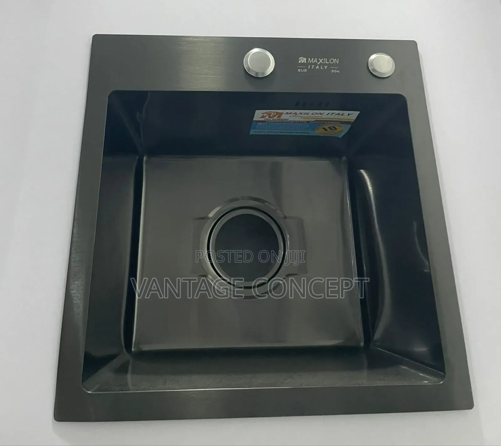 Single Bowl Hand Made Kitchen Sink Black