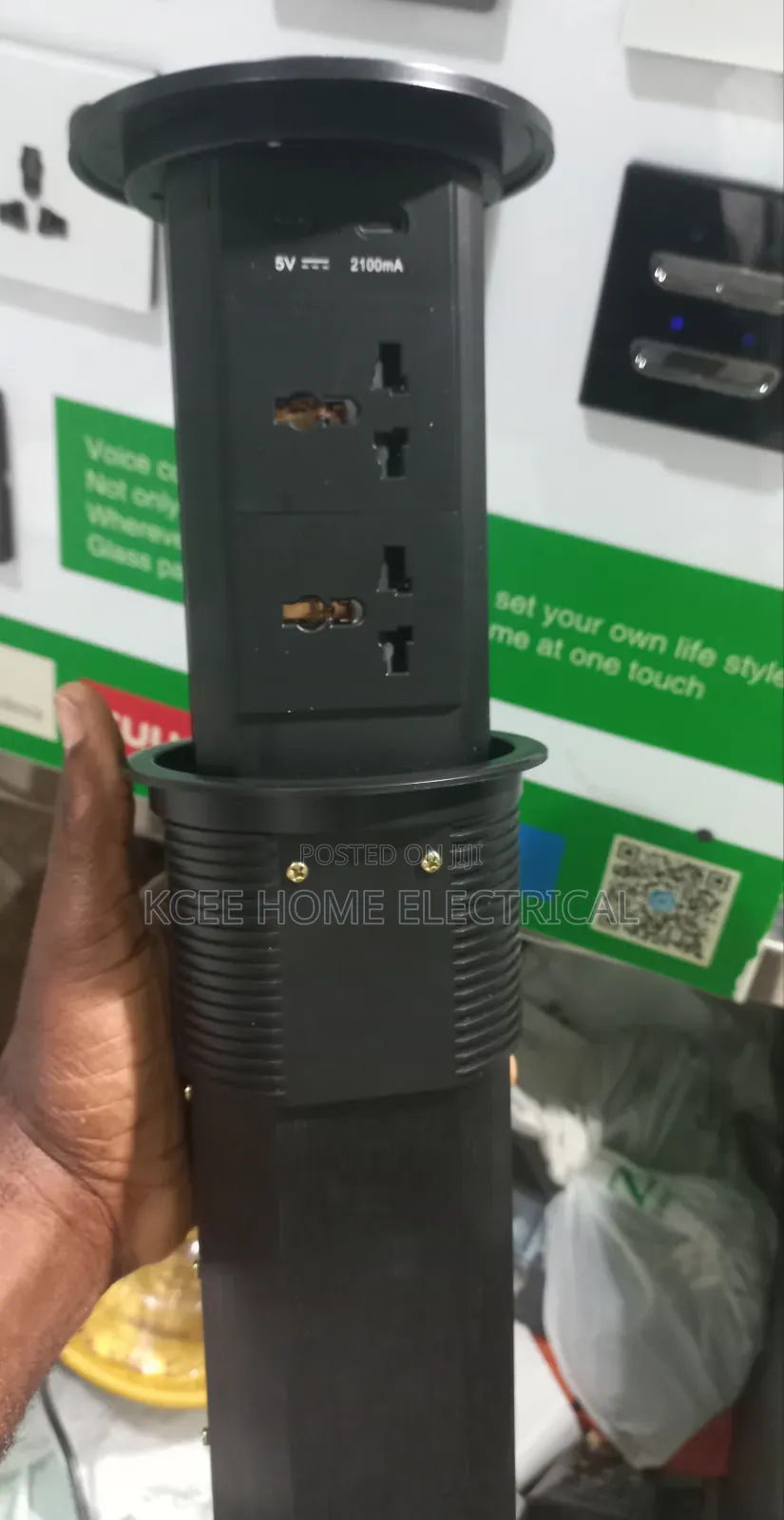 4 Way Pop-Up Table Socket With Usb Ports Wireless Charging Pad