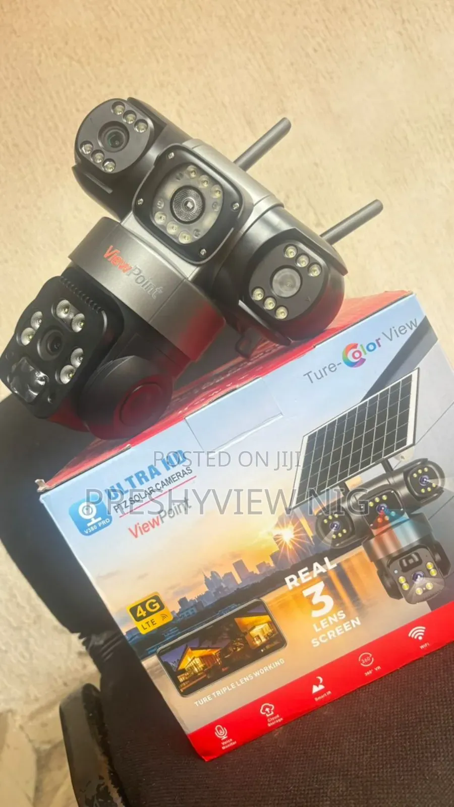 Triple Lens CCTV Security Camera