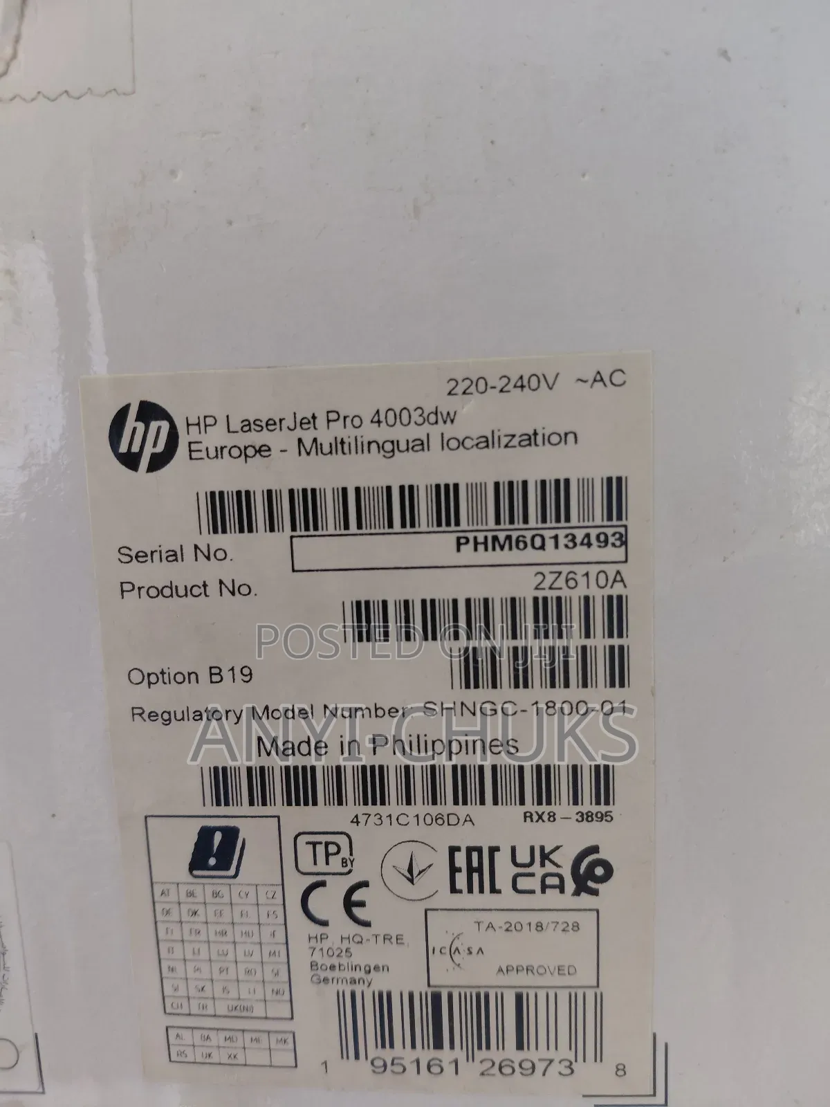 Hp Laserjet Pro 4003dw Printer