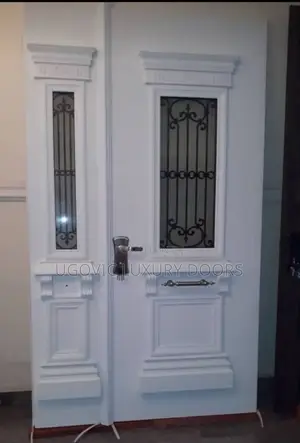 Over Length White Iron Door With Glass Isreal