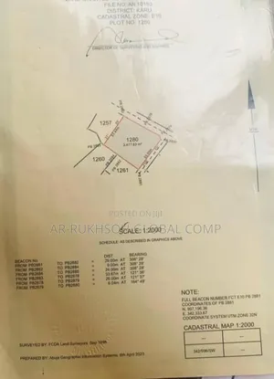 3,477m2 Residential Land in Karu on Tarred Road by Karu Bridge