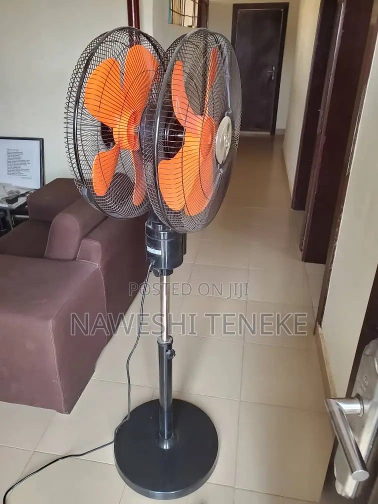 Double Sided Electric/Solar Standing Fan