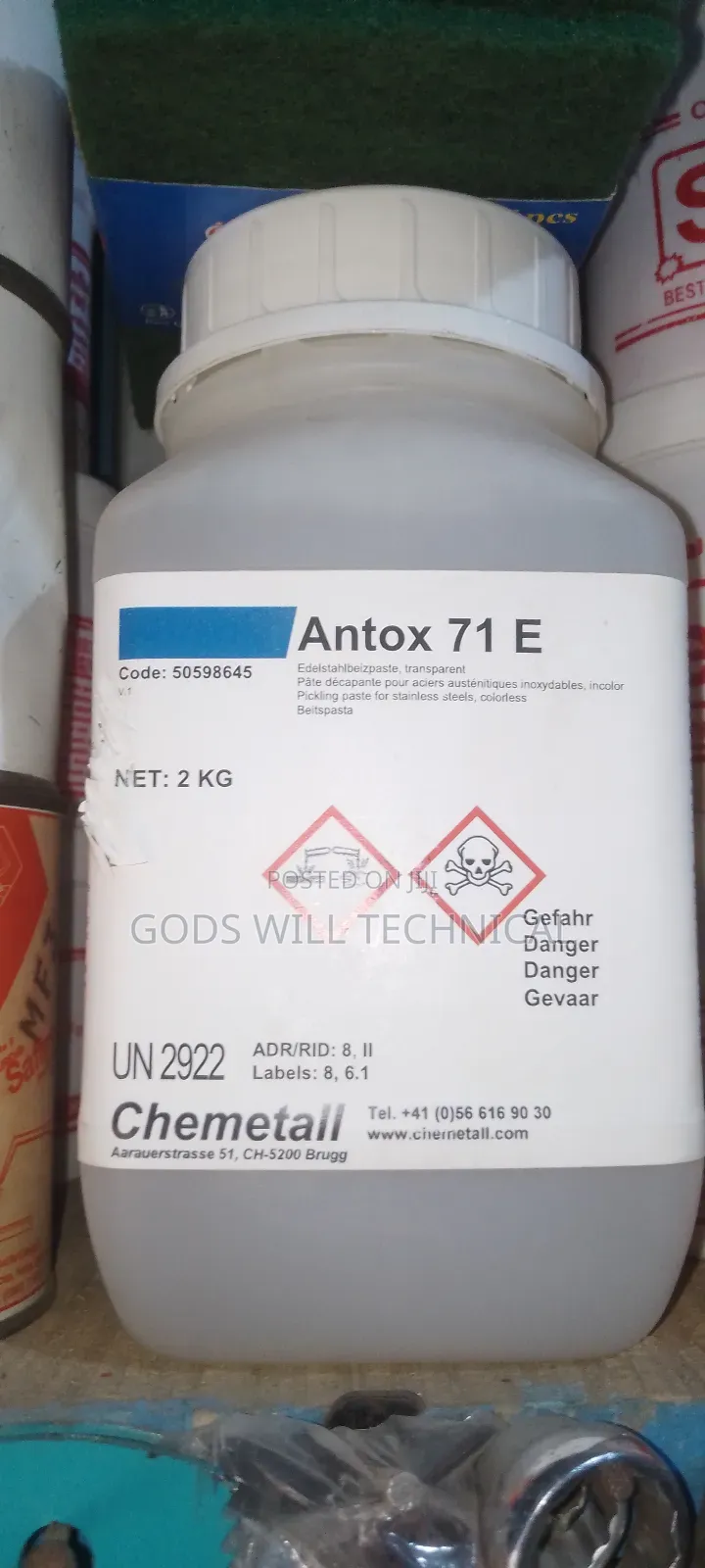 Antox Stainless Pickling Paste/Cleaning Chemical (Antox 71 E)