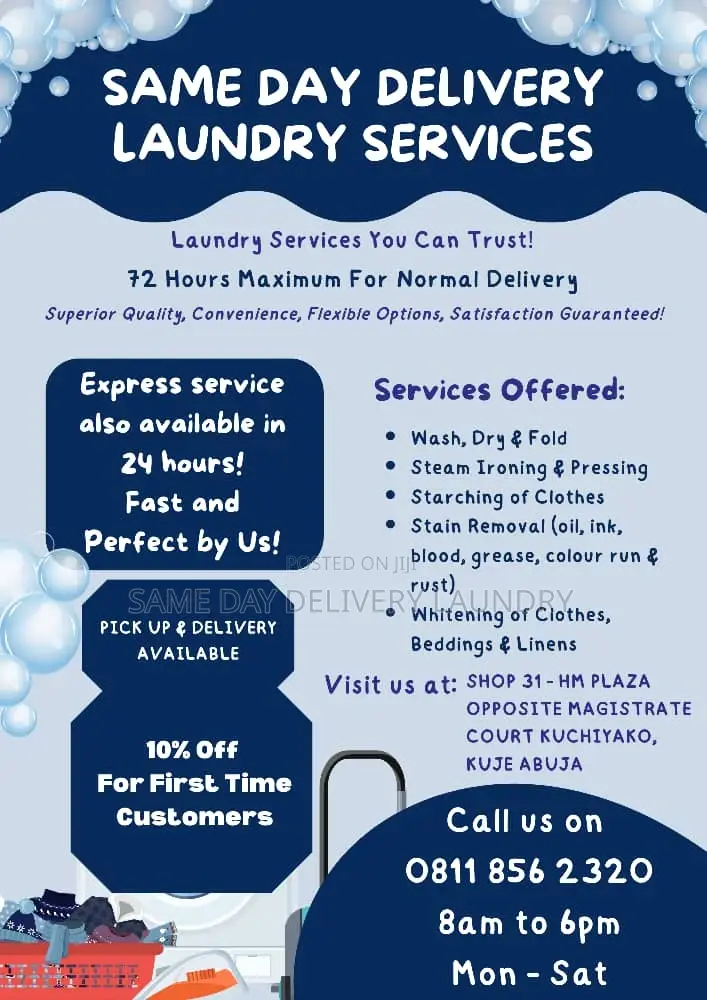 Same Day Delivery Laundry Services