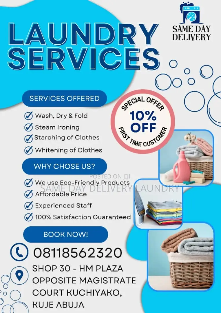 Same Day Delivery Laundry Services