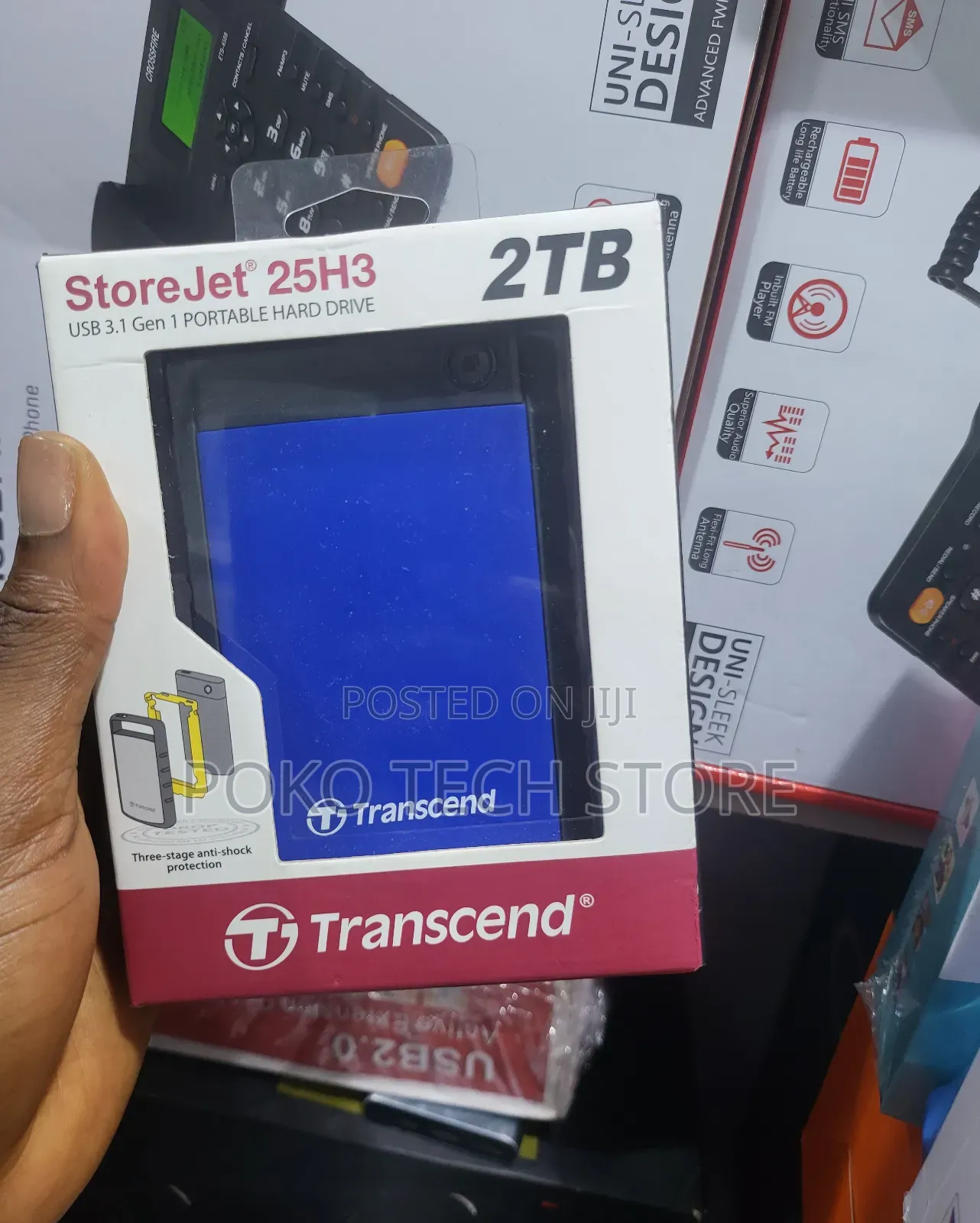 Transcend Storejet 25h3 2tb Portable Hard Drive.